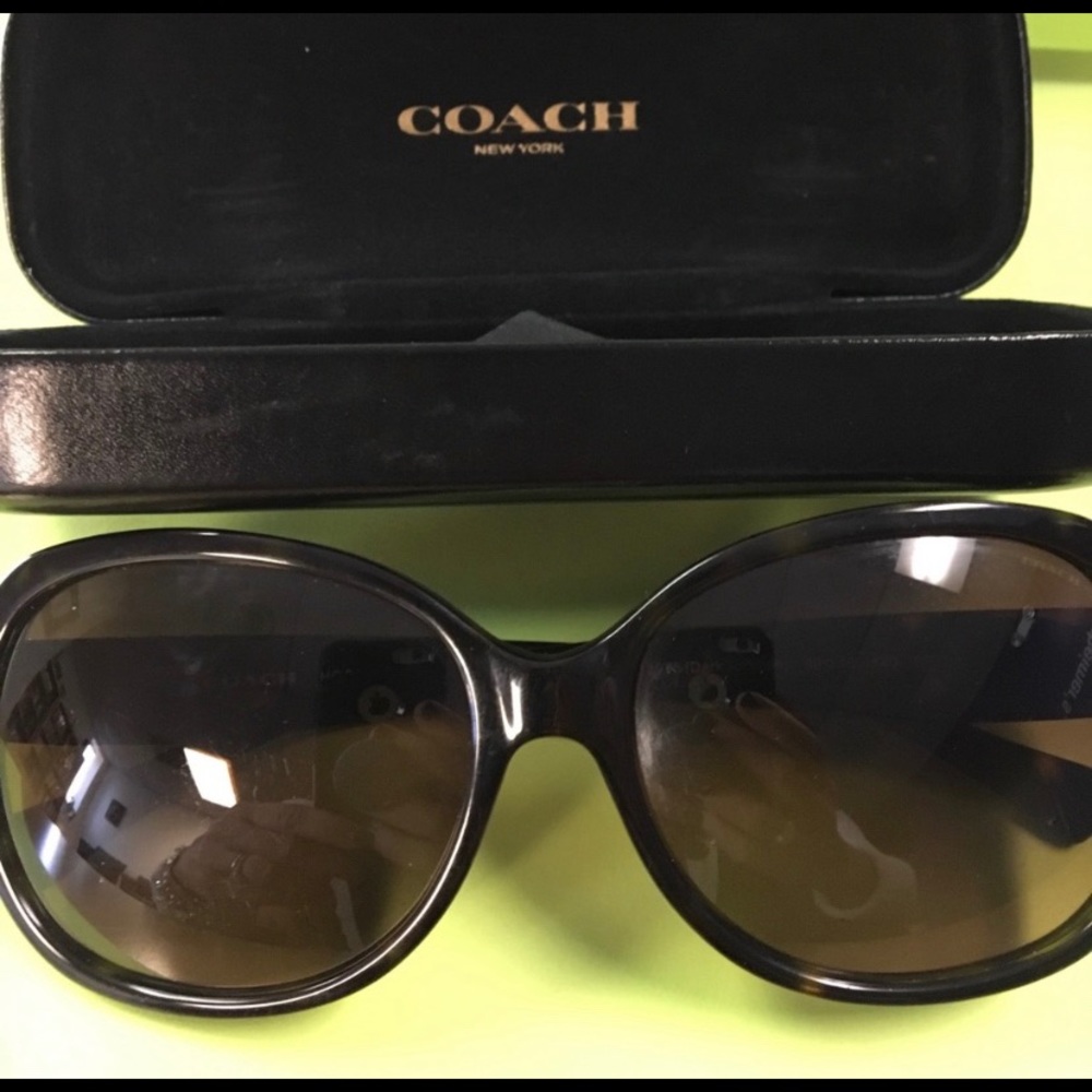 Coach Polarized Tortoise Shell Sunglasses